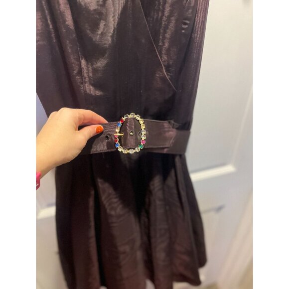 Vintage Tank A-Line Dress with Cutout Neckline + Tulle Underskirt for Volume, Be - Picture 3 of 8